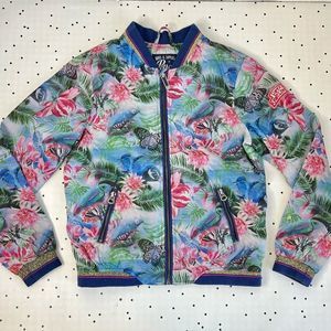 🌺 PETROL INDUSTRIES 🌺 Hawaiian windbreaker jacket kids size 152 cm 12 tropical